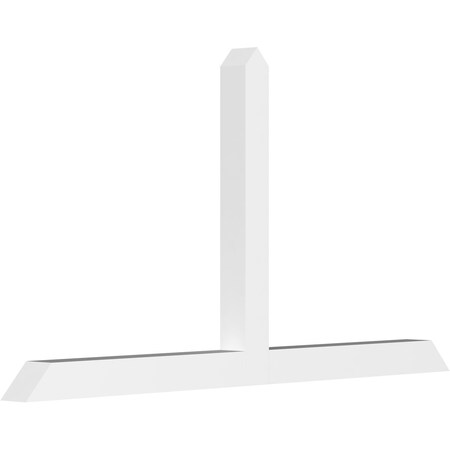 Ekena Millwork Portland Architectural Grade PVC Gable Bracket, 72"W x 39"H x 4"D x 4"F, 13/12 Pitch GBP072X39X0404POR00